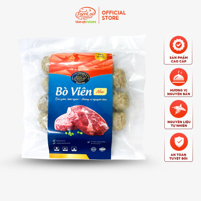 Combo 2 gói Bò viên Tâm Lợi 500gr, loại cao cấp - Đảm bảo sức khoẻ - Giao nhanh trong 3h