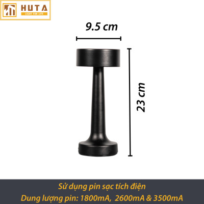 Đèn Led Quầy Bar Bàn Ăn Nhà Hàng HUTA RESTRU Cảm Ứng Pin Sạc Tích Điện USB Điều Chỉnh Ánh Sáng Vàng Trang Trí Quán Cà Phê Đèn Ngủ Lounge