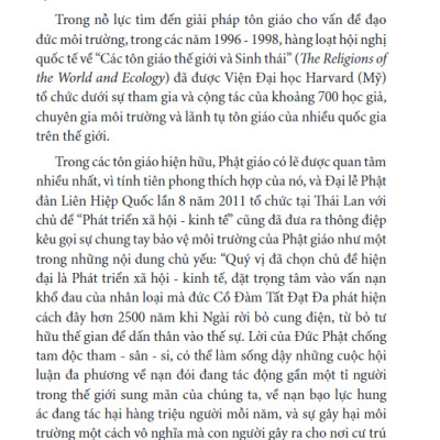 Bảo Vệ Môi Trường - Qua Góc Nhìn Của Tôn Giáo Và Triết Học