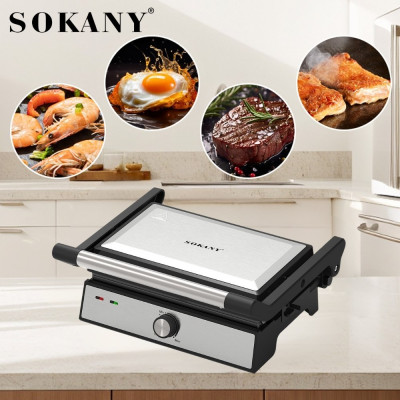 Máy kẹp nướng đa năng 3IN1 SOKANY SK-08092 công suất cao 1500W, bộ 3 khay nướng đa năng, tháo lắp dễ dàng vệ sinh - HÀNG CHÍNH HÃNG - DELIYA
