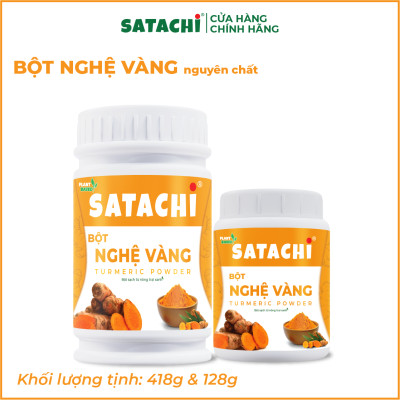 Bột Nghệ Vàng nguyên chất SATACHI. Tăng cường miễn dịch, sức khỏe tim mạch, ngủ ngon. Hộp 128g