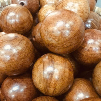 Vòng Lắc Bụng , Lắc Eo Hạt Gỗ Hương Cao Cấp - Vòng 40 hạt 7cm ( video , hình thật ) 