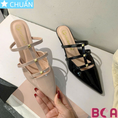 Dép Guốc Nữ Gót 4cm RO682 ROSATA tại BCASHOP Nhẹ Nhàng, Tinh Tế, Dễ Dàng Mix Đồ, Với Chất PU Cao Cấp, Êm Chân