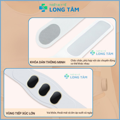 Đai [Máy] Massage Bụng Rung Lắc Hồng Ngoại Nhật Bản - Pin sạc - Chính Hãng Màu trắng - Giảm eo hiệu quả ,thon gọn cơ thể