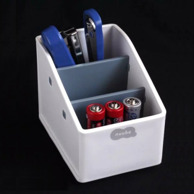 Khay đựng đồ dùng văn phòng 03 ngăn Neuube - Xám xanh - Hàng Nội Địa Nhật Bản