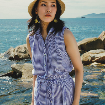 Áo Croptop Linen Tuyền TOP224 thời trang thiết kế Hity