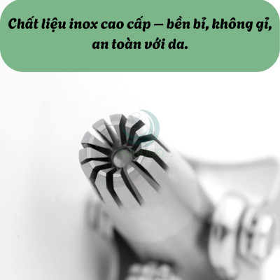 Dụng cụ cắt tỉa lông mũi bằng thép không gỉ kèm hộp đựng và chổi vệ sinh-Kéo tỉa lông mũi cơ học mini- Dụng cụ tỉa lông mũi không cần pin- Dụng cụ cắt lông mũi inox tiện lợi