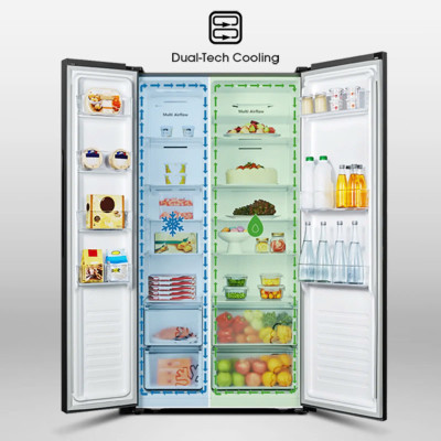 Tủ lạnh Side By Side Hisense Inverter Pro 519 Lít HS56WBG, Mặt Gương Sang Trọng, bảo hành 3 năm - HÀNG CHÍNH HÃNG