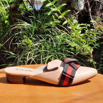 Giày sục da cao cấp nữ thời trang hở gót siêu độc 20614