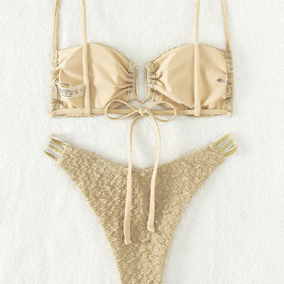 Bộ Đồ Bơi Bikini Màu Sắc Thanh Lịch Cho Nữ