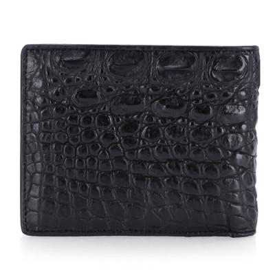 HT2201-02-03-40 - Ví nam Huy Hoàng da cá sấu gai bụng màu đen, nâu đỏ, vàng, nâu đất