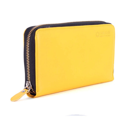 Ví nữ da bò màu vàng HJ93104-18-55-57-65 