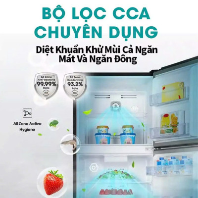 Tủ Lạnh Hisense Inverter 205 lít RT256N4EBN Tiết Kiệm Điện, Diệt Khuẩn Khử Mùi, Bảo Hành Chính Hãng 3 Năm - Hàng Chính Hãng