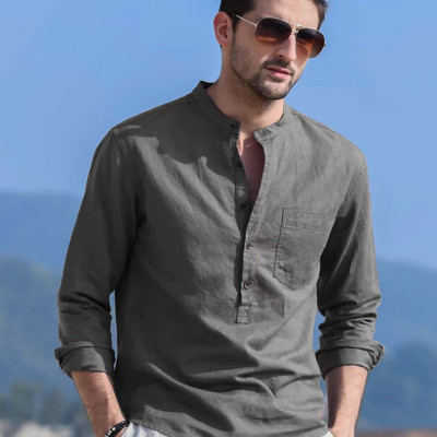 Áo sơ mi linen nam chất ,ịn mát, đi làm đi chơi đi học, sang trọng, thanh lịch phái nam