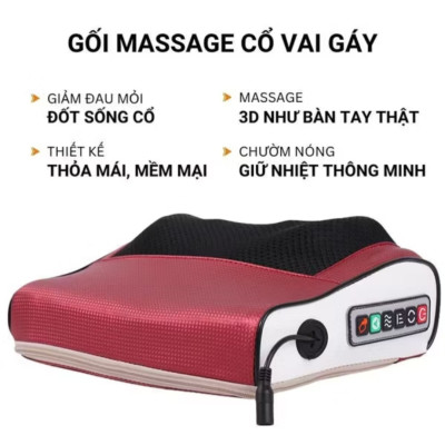 BỘ GỐI ĐỆM MASSAGE CỔ VAY GÁY 20 BI CẤU TẠO THÔNG MINH 