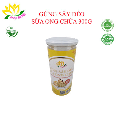 GỪNG SẤY DẺO SỮA ONG CHÚA 300G - HƯƠNG SEN VIỆT