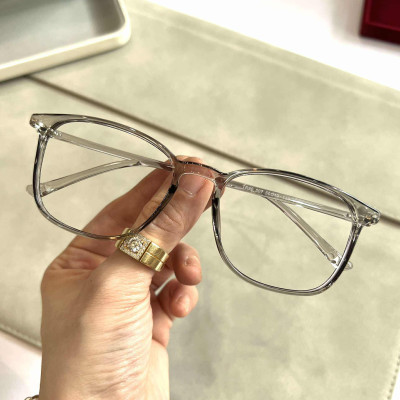 Kính gọng nhựa dẻo Hàn Quốc siêu bền, nhẹ dáng vuông màu thạch xám