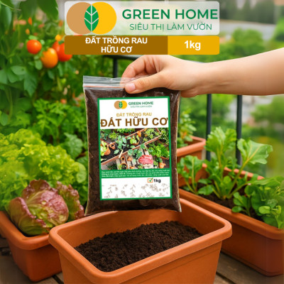 Đất Trồng Rau GreeHome, Sfarm, Bao 20dm3 (10kg), Hữu Cơ, Trộn Sẵn, Đầy Đủ Dinh Dưỡng Cho Rau, Củ