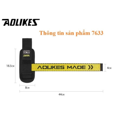 Dây kéo lưng trợ lực cổ tay AOLIKES AL7633 nâng tạ tập gym sports fitness protection help wristbands