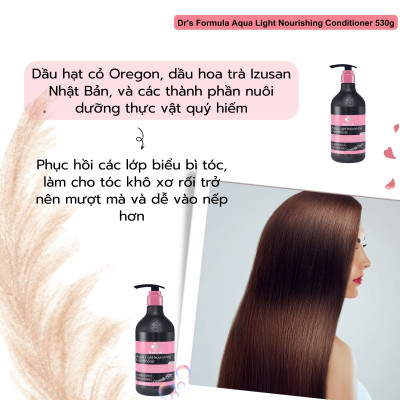 Combo Dầu Gội Xả chăm sóc da đầu khô nhạy cảm dưỡng tóc bóng mượt Dr