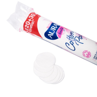 Combo 5 bông tẩy trang Aura Beauty 150 miếng