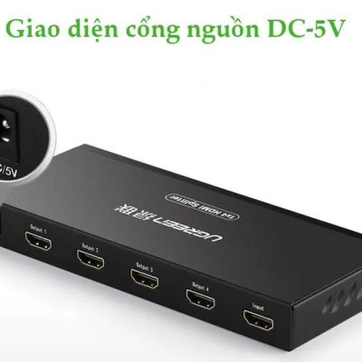 Ugreen UG4020240202TK Màu Đen Bộ chia HDMI 1 ra 4 hỗ trợ phân giải FULL HD - HÀNG CHÍNH HÃNG
