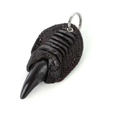 Móc khóa chân đà điểu màu nâu đất HT8428