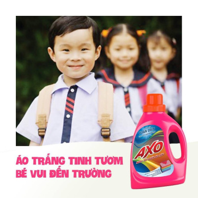 COMBO 4 CAN Nước tẩy quần áo màu đánh bay vết bẩn AXO can 5 Lít Tiết Kiệm Hương Hoa Đào/Tươi Mát