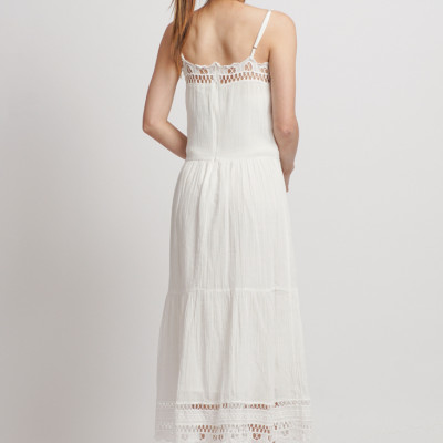 Maxi Trắng Cotton Ren Cao Cấp Luna Llena