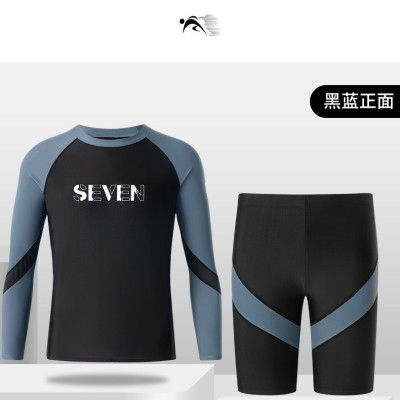 Đồ bơi nam rời dài tay size 48-75kg phối màu chữ SAVE cao cấp vải co giãn cực tốt kiểu dáng thời trang