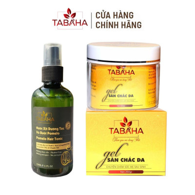 Combo Kem tan mỡ bụng 250g và Xịt dưỡng tóc tinh dầu bưởi 120ml giảm rụng tóc TaBaHa