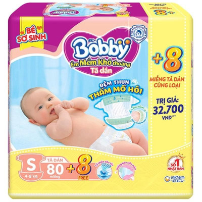 TÃ DÁN BOBBY SƠ SINH SIZE S80 MIẾNG