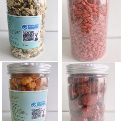 Combo Táo đỏ - Kỷ tử - Long nhãn -  Hoa cúc - Mỗi hủ 200gr