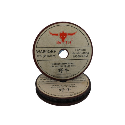 (Combo 5 Viên) Đá Cắt Bò Tót 105x1x16mm Chuyên Cắt Sắt Cắt Inox Sắc Bén, Cắt Không Bụi, Ít Hao Mòn | TOPWIN Official Store