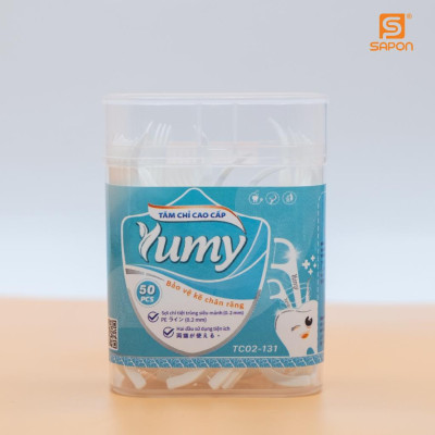 [Lố 12 hộp] Tăm chỉ YUMY Cao Cấp, Tăm chỉ nha khoa hộp đứng (TC02-131) 50 cái/ Hộp