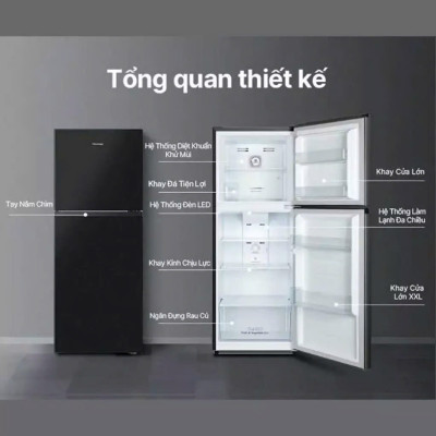 Tủ Lạnh Hisense Inverter 205 lít RT256N4EBN Tiết Kiệm Điện, Diệt Khuẩn Khử Mùi, Bảo Hành Chính Hãng 3 Năm - Hàng Chính Hãng