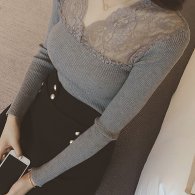 Áo nữ dài tay phối ren Haint Boutique ALe65