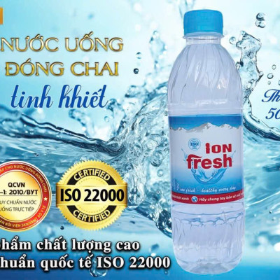 Nước uống đóng chai tinh khiết 500ml - iON FRESH thùng 24 chai