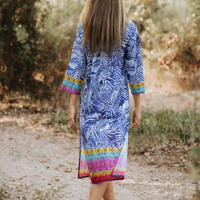 Đầm Midi Dài Tay Kết Hạt Cotton Isla Bonita