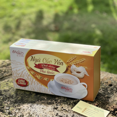 Ngũ cốc yến dinh dưỡng Phú Quốc - Hộp 18 gói - giúp bổ sung dinh dưỡng toàn diện, ăn ngon, tốt cho tiêu hóa