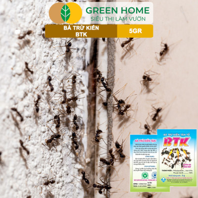 Thuốc Diệt Kiến Tận Ổ Greenhome, BTK, Gói 5gr, Hiệu Quả Cao, Dễ Sử Dụng, Tác Dụng Lâu Dài, Diệt Các Loại Kiến