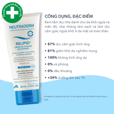 Gói 10ml - Kem Tắm Cho Da Chàm Ngứa, Viêm Da Cơ Địa NEUTRADERM Cho Cả Gia Đình