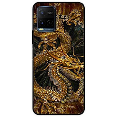 Ốp lưng dành cho Vivo Y21 - Vivo Y21s mẫu Rồng Nền Đen