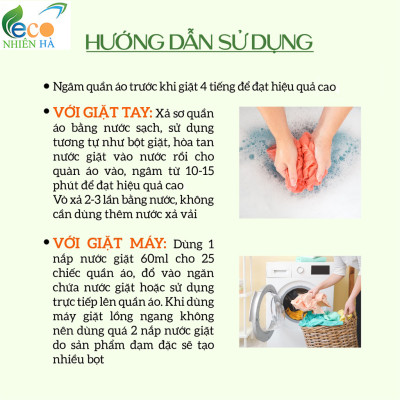 Nước giặt xả ECOCARE 4L tinh dầu bưởi, nước giặt hữu cơ an toàn cho bé, không hại da tay