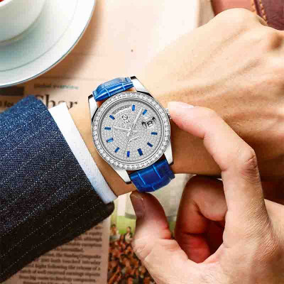 【START】Đồng hồ nam Gypsophila đồng hồ kim cương đồng hồ cơ tự động chức năng hiển thị thứ ngày đồng hồ nam thời trang
