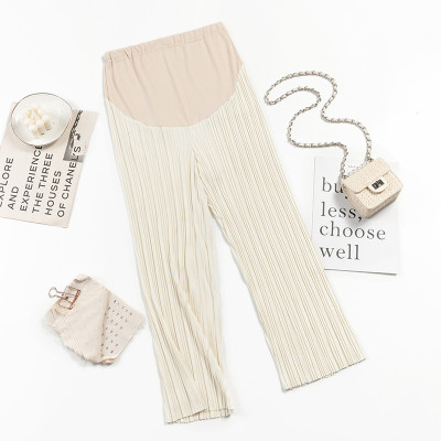 Quần Bầu Ống Rộng Dáng Suông AZ29 Chất Liệu Lụa Băng Siêu Mát Cho Phụ Nữ Mang Thai Mùa Hè Có Đáp Và Chun Chỉnh Bụng Tiện Lợi