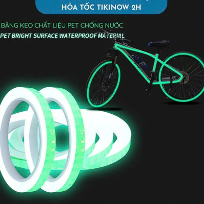 Băng Keo Phản Quang Dán Nhà Cửa, Trang Trí Oto, Xe Máy, Xe Đạp MÀU VÀNG 1cm x 8m