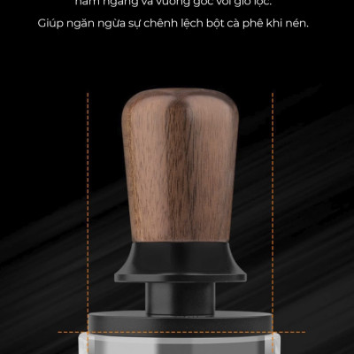 Feepie Tamper nén cà phê cố định lực cân bằng Wood charm