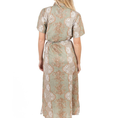 Maxi Sơ Mi Ngắn Tay Kết Cườm Cotton Isla Bonita