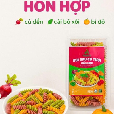 Nui Rau Củ Tươi Hỗn Hợp Hapimi 300g - Thực Phẩm Bổ Sung Dinh Dưỡng Cho Cả Gia Đình, Người Ăn Chay, Ăn Kiêng, Giảm Cân, Thực Dưỡng, Eat Clean, Healthy